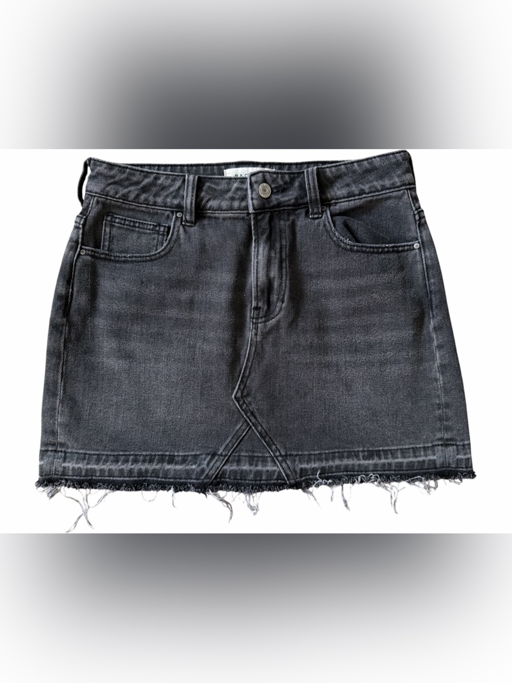 PacSun Black Denim Skirt Frayed Hem Women’s Size 26